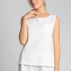 Flash Sale 🧨 MOE Cotton Sleeveless Top In White 👏
