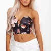Cheap 👍 The Fashion Bible Caisy Black Floral V Front Bralet Top ⌛