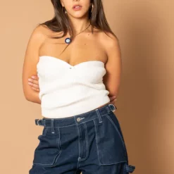 Best deal ❤️ Goldie Twisted Front Mini Tube Top In White 🎉