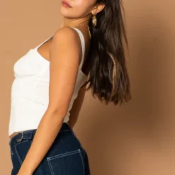 Best Sale 🌟 Goldie Mini Vest Top In White 😍