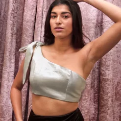 Best Sale 🎁 The Naked Laundry One Shoulder Bow Crop Top 🔔