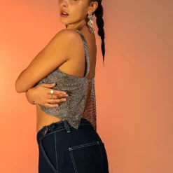 Best Pirce 🌟 Goldie Black Chainmail Mini Top 🤩