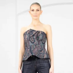 Flash Sale 😉 Emile Vidal Carr Yara Asymmetric Top (Metallic Black) 🔔