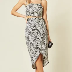 Best reviews of 🛒 SlayTwins Alana Going Out Satin Strappy Top In Zebra Print ✔️