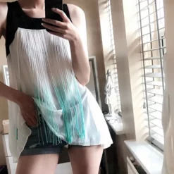 Buy ✨ CY Boutique Sleeveless Vest Top With Lace Detail And Fringing In White/Black 🛒