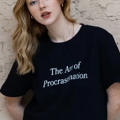 Best Pirce 🧨 Rock On Ruby The Art Of Procrastination T 👚 Shirt In Black 💯