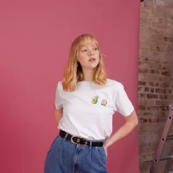 Best deal 😍 Rock On Ruby White T 👕 Shirt With Avocado Toast Design ⌛