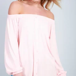 Brand new 🌟 Oops Fashion Off Shoulder Button Front Top In Nude 🌟