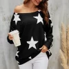 Buy 🎁 FS Collection Oversized Star Print Top In Black 🥰