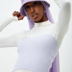 Top 10 🥰 MODESTWIST Lilac Ribbed Knitted Bandeau Top ❤️