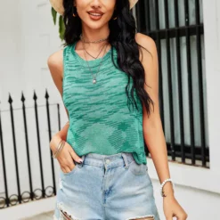 Best reviews of 🧨 FS Collection Lovely Sleeveless Knit Top In Mint Green 🎉