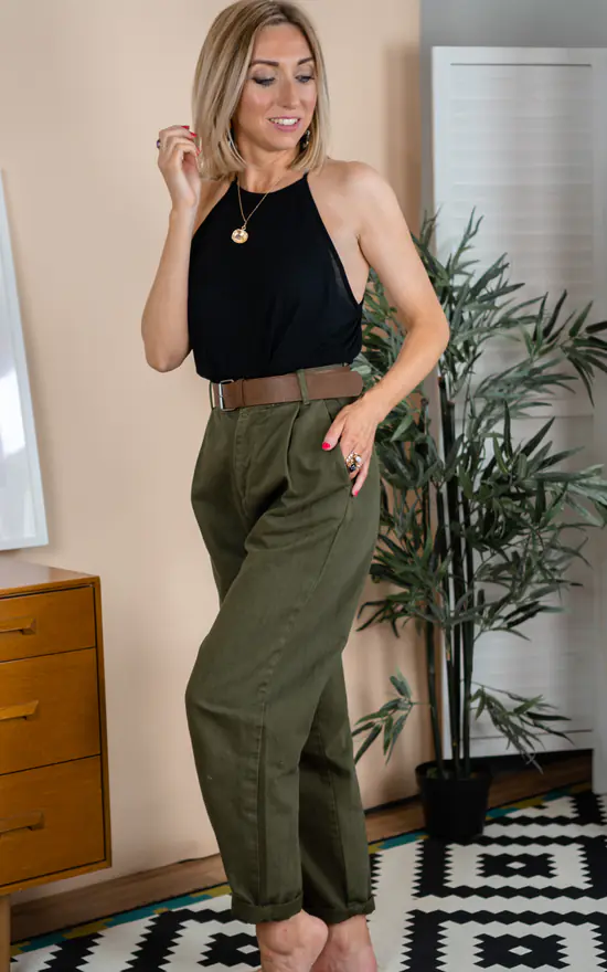 New ๐ Rock On Ruby Black Flowy High Neck Tank Top โจ - Image 4