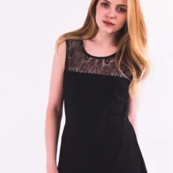 Best Sale 😍 CY Boutique Sleeveless Vest Top With Eyelash Lace In Black 😀